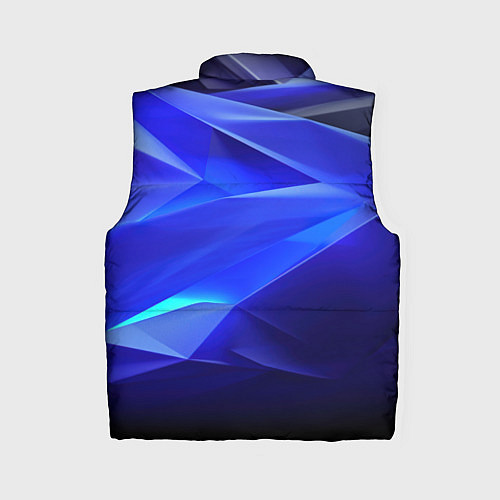 Женский жилет Black and blue abstract background sport style / 3D-Черный – фото 2