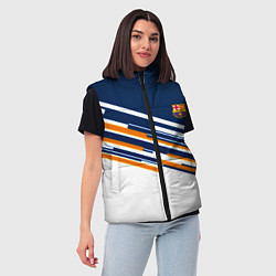 Женский жилет Реал мадрид текстура футбол спорт, цвет: 3D-светло-серый — фото 2