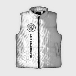 Женский жилет Manchester City sport на светлом фоне по-вертикали, цвет: 3D-черный