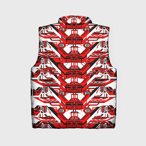 Женский жилет Красно-белая техно броня / 3D-Светло-серый – фото 2