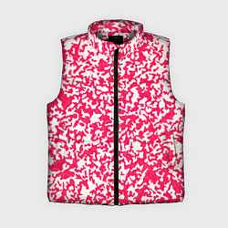 Женский жилет Пятнистый бело-розовый