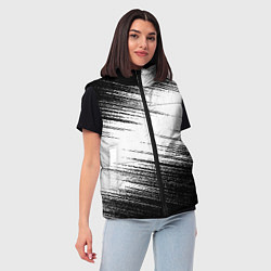 Женский жилет Белые помехи, цвет: 3D-красный — фото 2