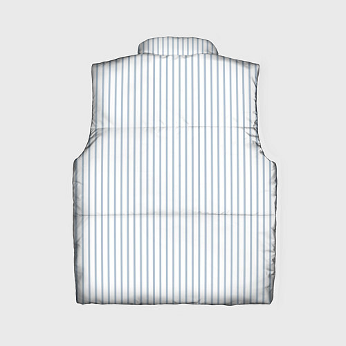 Женский жилет Белый в голубую тонкую полоску / 3D-Светло-серый – фото 2