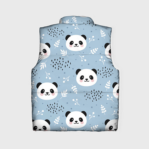 Женский жилет Панды и цветочки / 3D-Светло-серый – фото 2