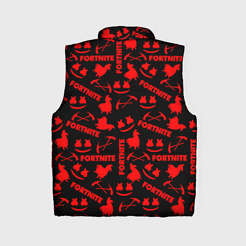 Женский жилет Fortnite pattern logo marshmello / 3D-Светло-серый – фото 2