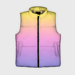Женский жилет Нежный жёлто-сиреневый градиент, цвет: 3D-светло-серый