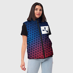 Женский жилет Rust неоновые соты, цвет: 3D-черный — фото 2