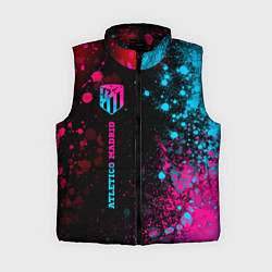 Женский жилет Atletico Madrid - neon gradient по-вертикали, цвет: 3D-черный