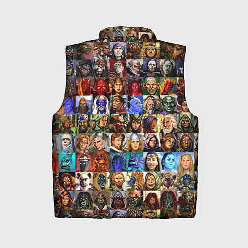 Женский жилет Портреты всех героев / 3D-Черный – фото 2