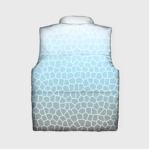 Женский жилет Светлый серо-голубой паттерн мозаика / 3D-Черный – фото 2