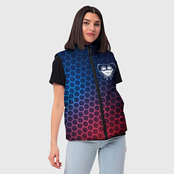 Женский жилет Poppy Playtime неоновые соты, цвет: 3D-черный — фото 2