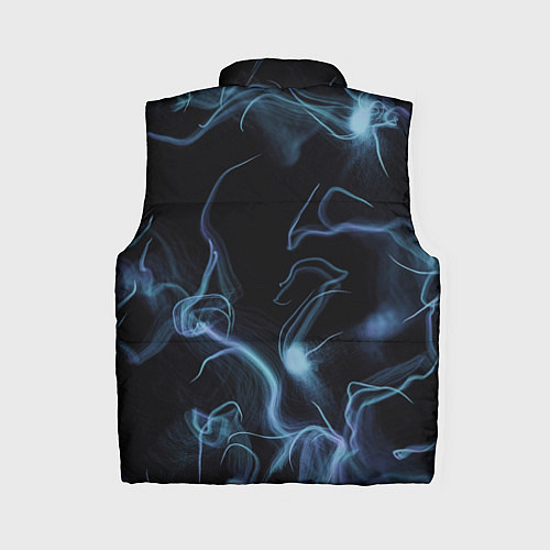Женский жилет Синие неоновые молнии / 3D-Черный – фото 2