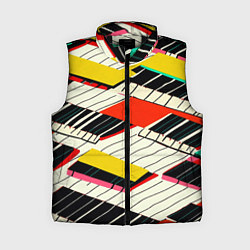 Женский жилет Пианинка, цвет: 3D-черный