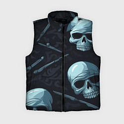 Женский жилет Черепа и ножи
