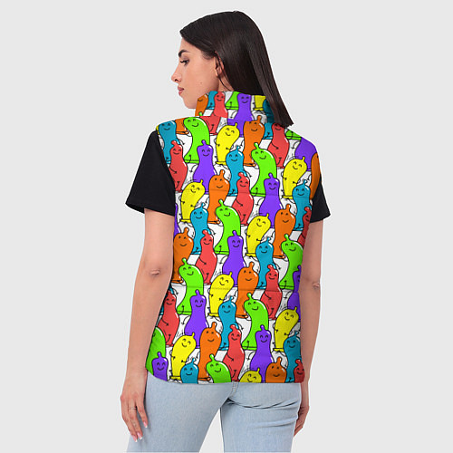 Женский жилет Весёлые цветные презервативы / 3D-Красный – фото 4