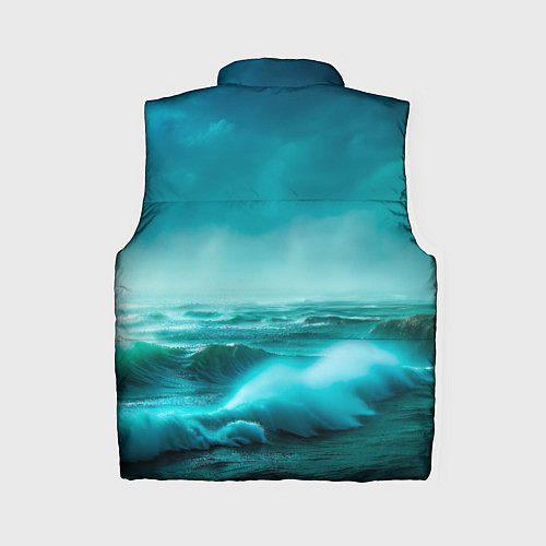 Женский жилет Белый маяк и ночной шторм / 3D-Светло-серый – фото 2