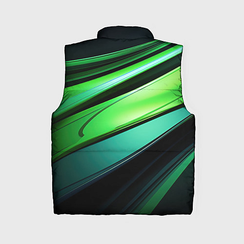 Женский жилет Абстрактные геометрические плавные линии минимализ / 3D-Черный – фото 2