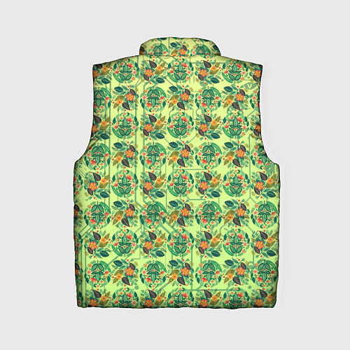 Женский жилет Паттерн флоры / 3D-Черный – фото 2