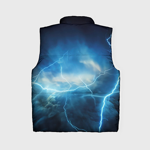 Женский жилет Светящийся атом и молнии / 3D-Черный – фото 2