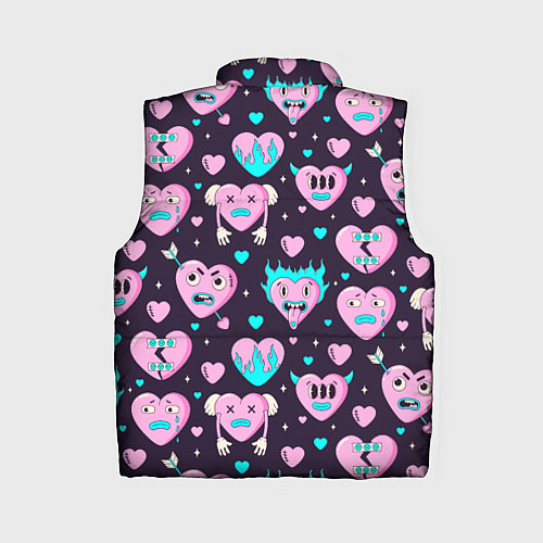 Женский жилет Паттерн с арт сердцами / 3D-Красный – фото 2