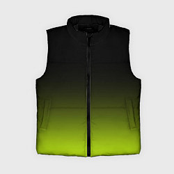 Женский жилет Чёрно-салатовый градиент