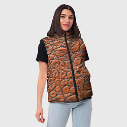 Женский жилет Змеиная шкура текстура, цвет: 3D-светло-серый — фото 2