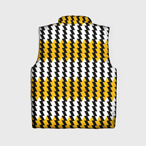 Женский жилет Вертикальные жёлто-белые полосы / 3D-Красный – фото 2