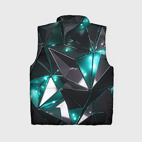 Женский жилет Геометрическая абстракция Блестящие грани / 3D-Черный – фото 2