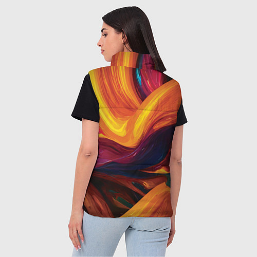 Женский жилет Цветная абстракция colorful / 3D-Красный – фото 4
