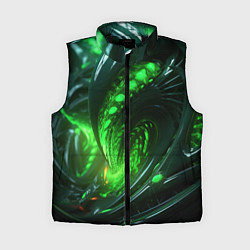 Женский жилет Кислотная зеленая яркая неоновая абстракция