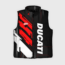 Женский жилет Ducati - красный технологический, цвет: 3D-черный