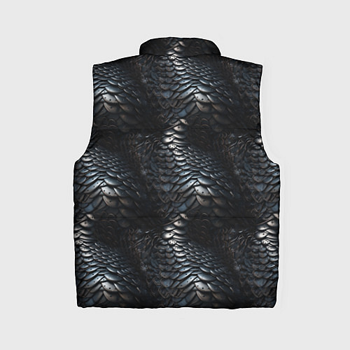 Женский жилет Блестящая металлическая броня / 3D-Черный – фото 2