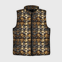 Женский жилет Золотистая текстурная броня, цвет: 3D-черный