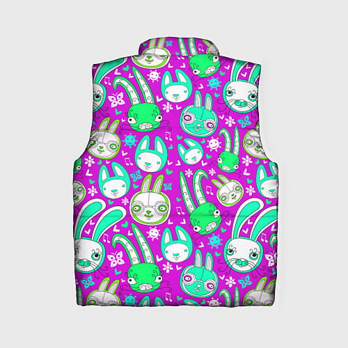 Женский жилет Разноцветные зайцы / 3D-Светло-серый – фото 2
