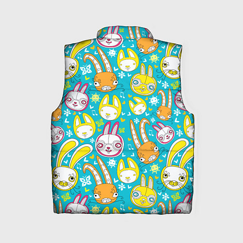 Женский жилет Разноцветные зайцы / 3D-Черный – фото 2