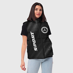 Женский жилет Mercedes sport metal, цвет: 3D-черный — фото 2