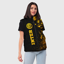 Женский жилет Inter - gold gradient по-вертикали, цвет: 3D-черный — фото 2
