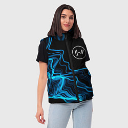 Женский жилет Twenty One Pilots sound wave, цвет: 3D-черный — фото 2