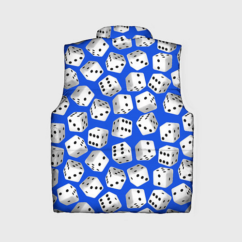 Женский жилет Игральные кубики узор / 3D-Светло-серый – фото 2