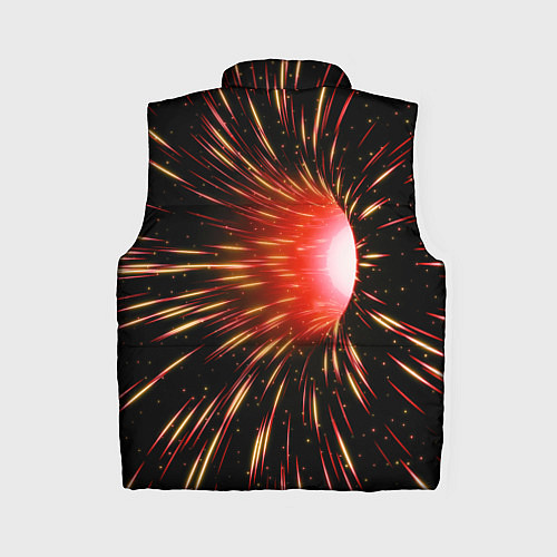 Женский жилет Червоточина - огненные лучи / 3D-Светло-серый – фото 2