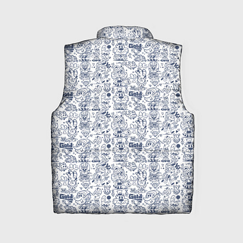 Женский жилет Человечки и животные скетч / 3D-Черный – фото 2