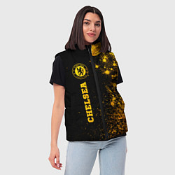 Женский жилет Chelsea - gold gradient по-вертикали, цвет: 3D-черный — фото 2