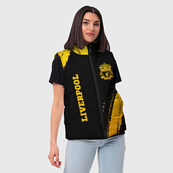 Женский жилет Liverpool - gold gradient вертикально, цвет: 3D-черный — фото 2