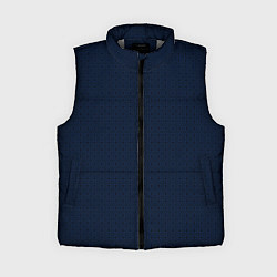 Женский жилет Тёмный синий паттерн узоры, цвет: 3D-светло-серый