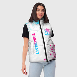 Женский жилет Liverpool neon gradient style вертикально, цвет: 3D-черный — фото 2