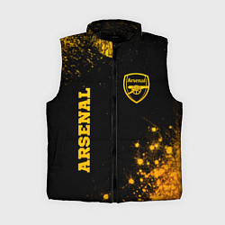 Женский жилет Arsenal - gold gradient вертикально, цвет: 3D-черный