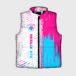 Женский жилет AEK Athens neon gradient style по-вертикали
