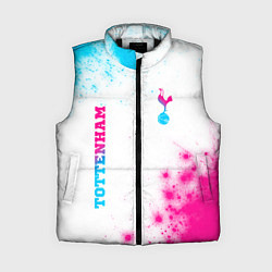 Женский жилет Tottenham neon gradient style вертикально, цвет: 3D-черный