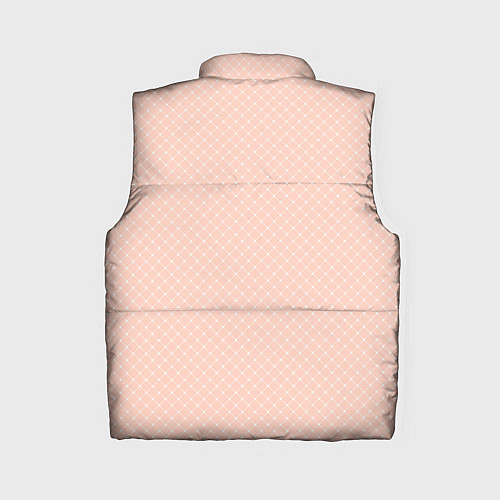 Женский жилет Светлый персиковый паттерн сеточка / 3D-Красный – фото 2