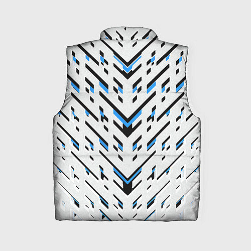 Женский жилет Black and blue stripes on a white background / 3D-Черный – фото 2